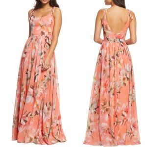 DRESS THE POPULATION Hollie Floral Maxi Dress